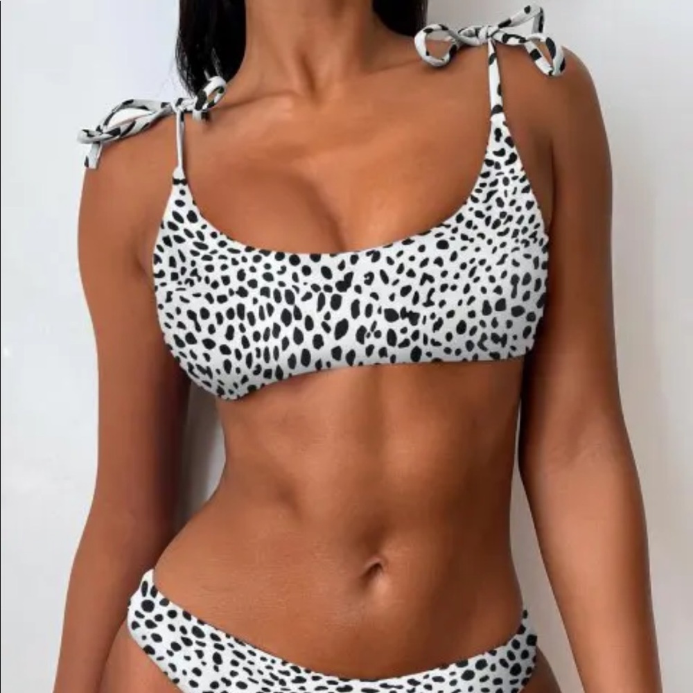 Zaful printed bralette bikini set